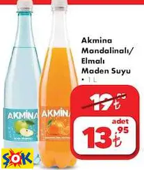 AKMİNA MANDALİNALI/ ELMALI MADEN SUYU 1 L